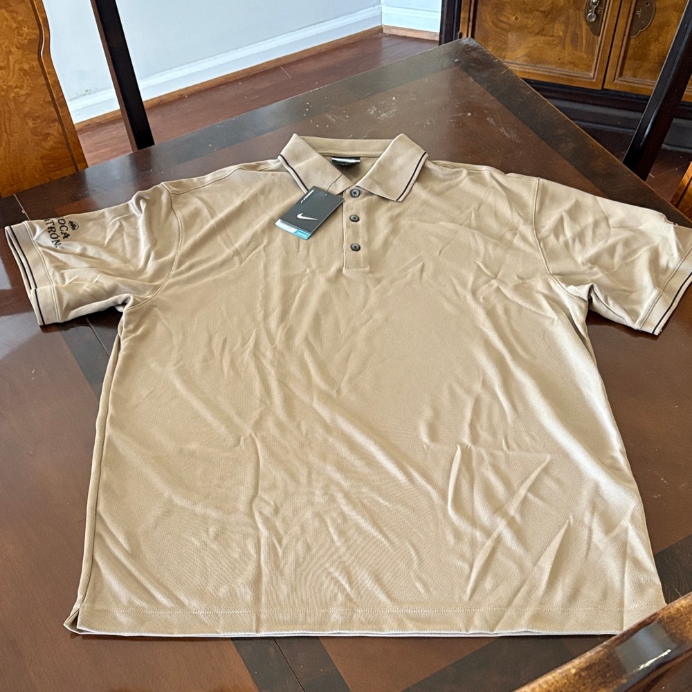 Nike Men's Beige Polo - Roca Patron Shirt